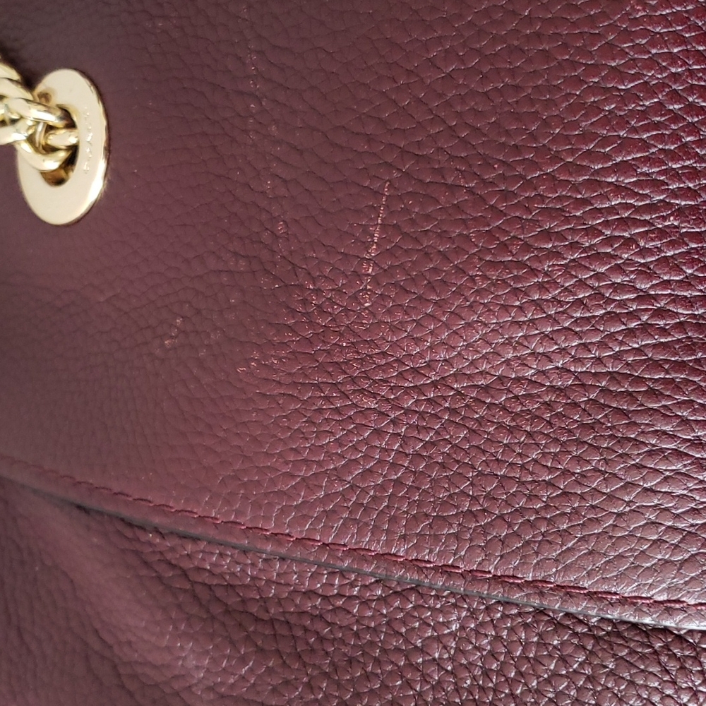 Coach Burgundy Oxblood Leather Tote Bag - Picture 13 of 14